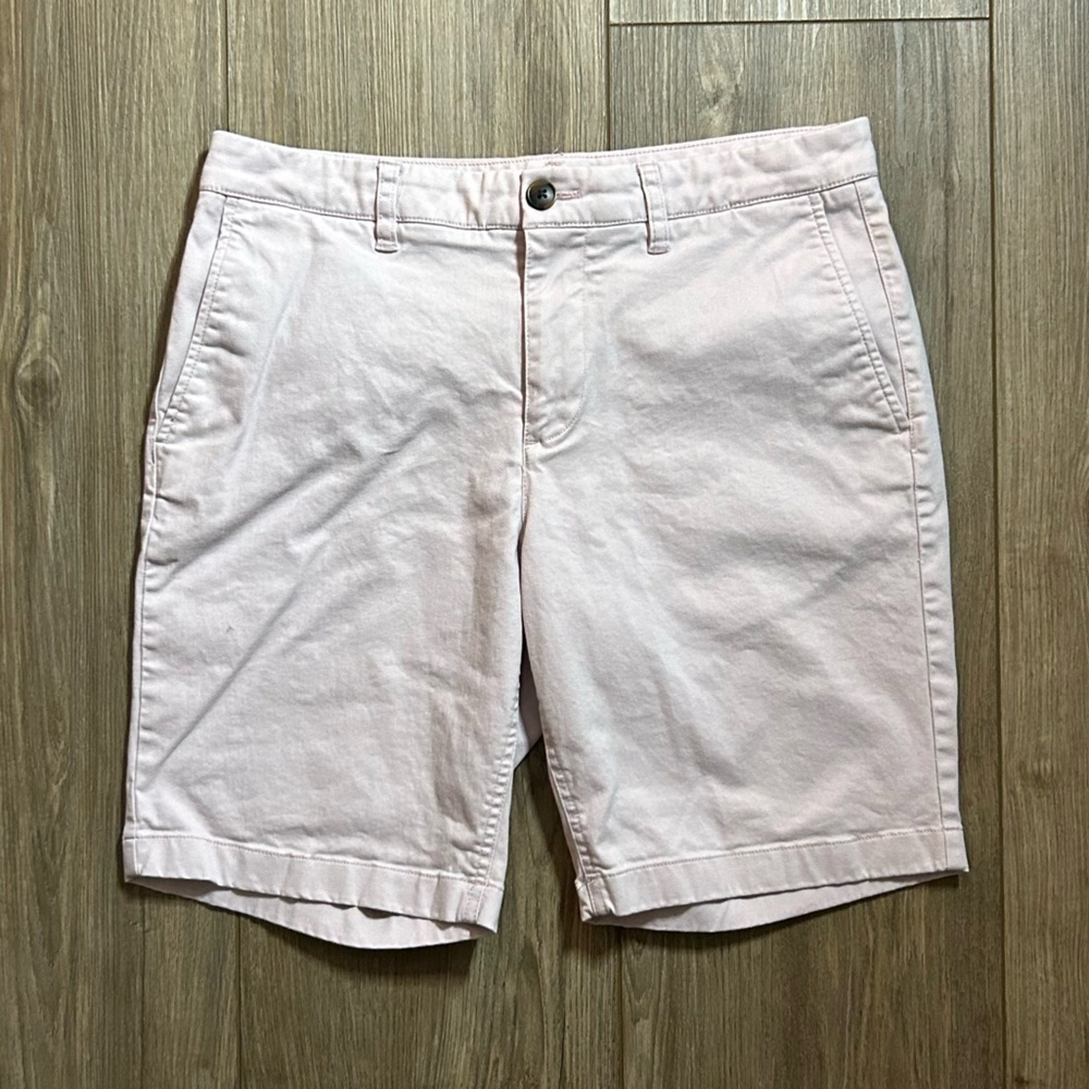Hawker Rye | 9" Flat Front Shorts in Light Pink (30" Waist)